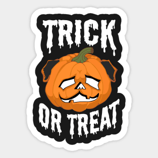 Trick or Treat Pug Sticker